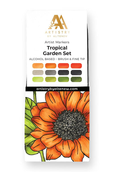 Tropical Garden Artist Alcohol Markers Set E