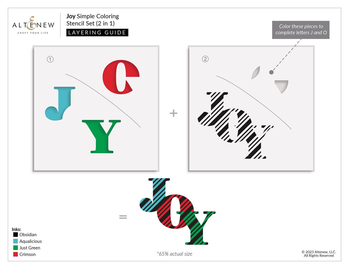 Altenew Die & Stencil & Hot Foil Plate Bundle Joy