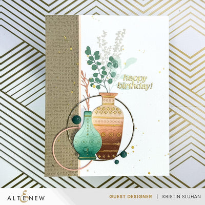 Frosted Foliage Enamel Dots