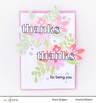 Altenew Stamp & Die Bundle Floral Thanks Stamp & Die Bundle