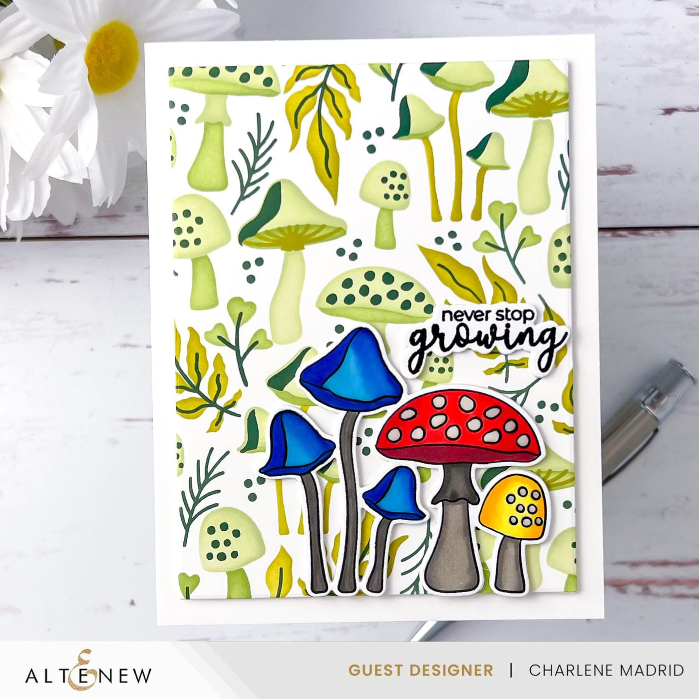 Altenew Stamp & Die Bundle Mushroom Greetings