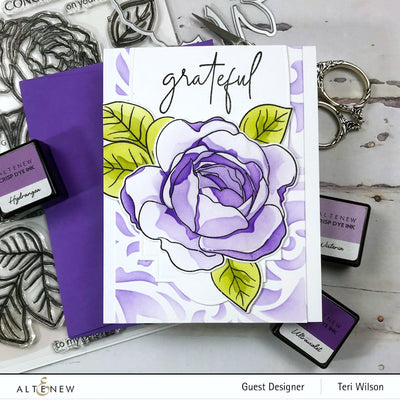 EXP Factors Stencil Ambridge Rose Simple Coloring Stencil Set (4 in 1)
